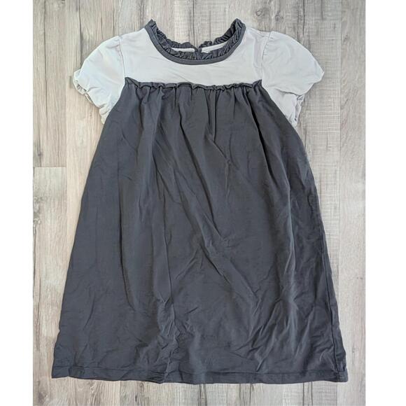Hanna Andersson Other - Hanna Andersson Grey Two Tone Ruffled Dress, Girls Size 6/7 120cm (Z3)